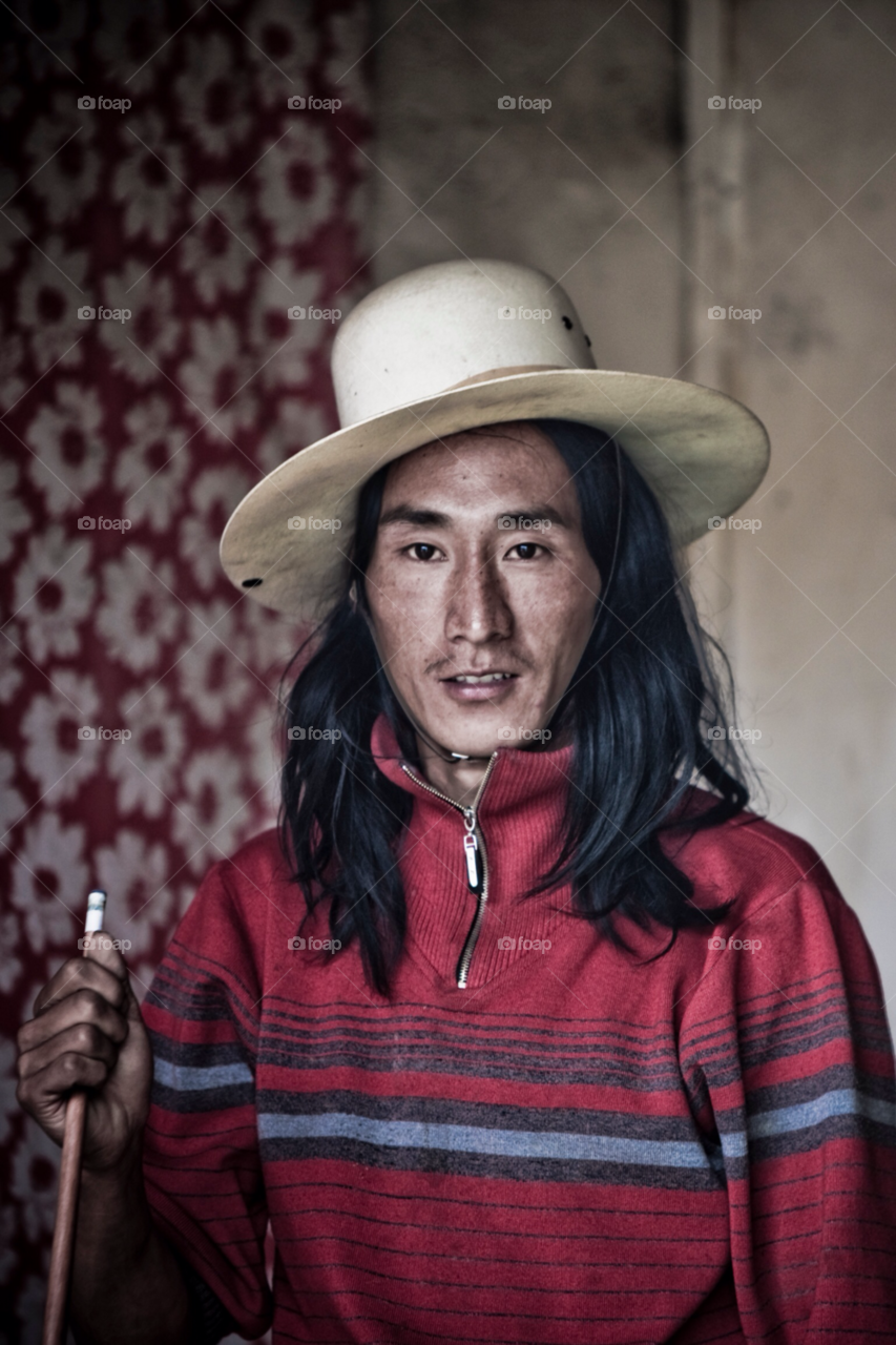 hat character tibet long hair by paulcowell