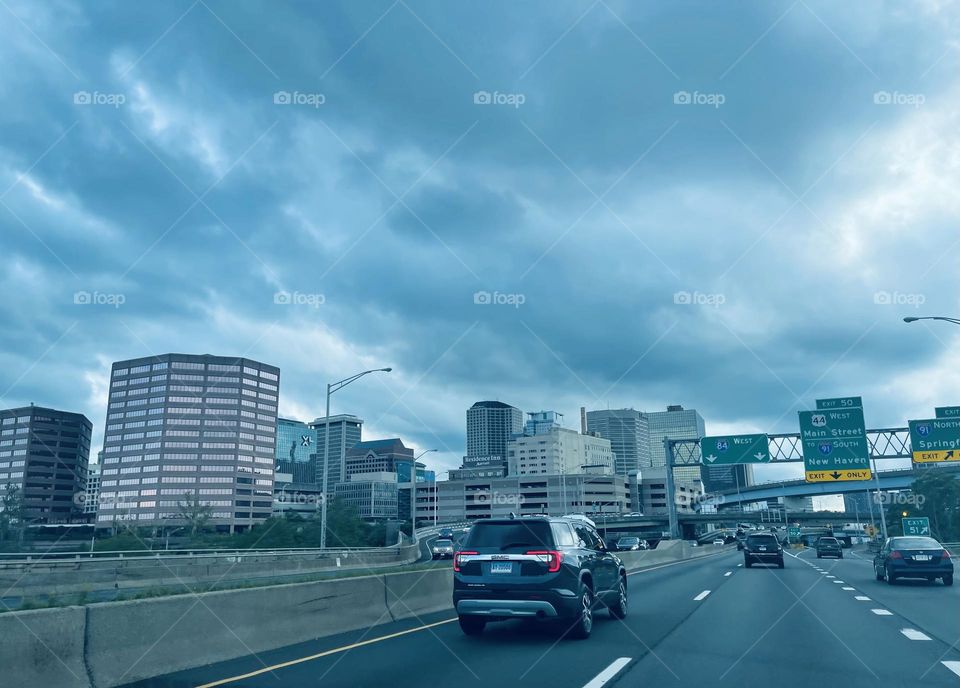 Car on road