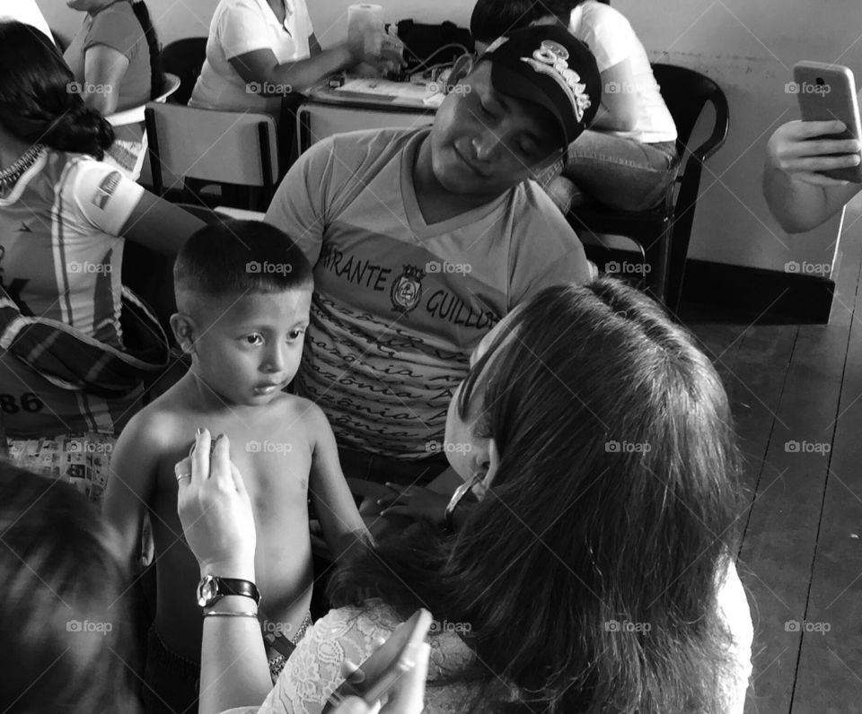 Venezuelan Refugees of Warao Ethnic Receiving Medical Care. 
