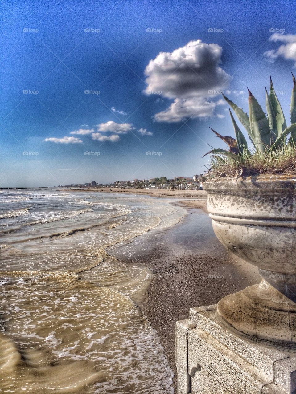 Coastal view in may, San Benedetto del Tronto, Italy