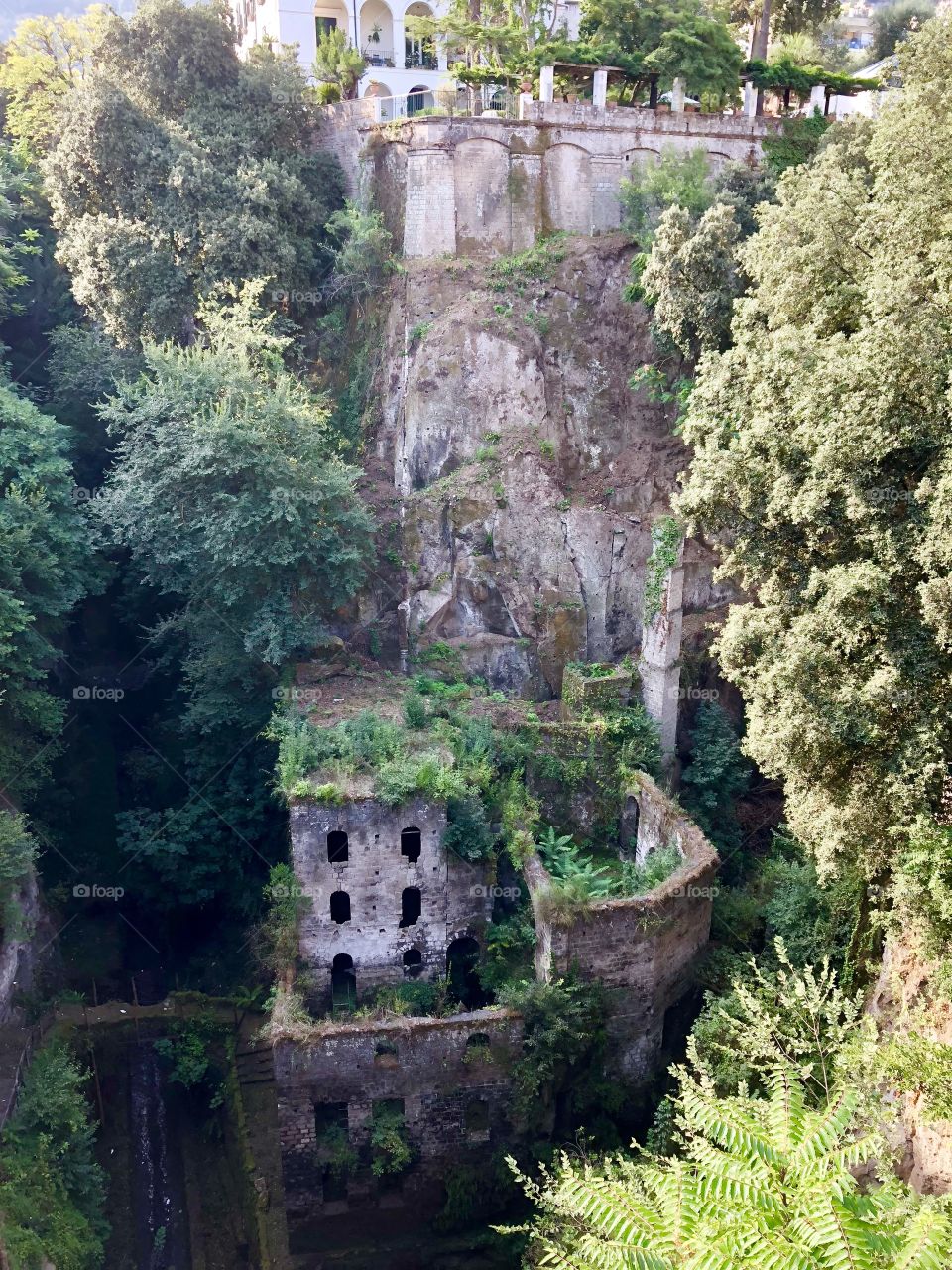 View on abandoned old building in Sorrento