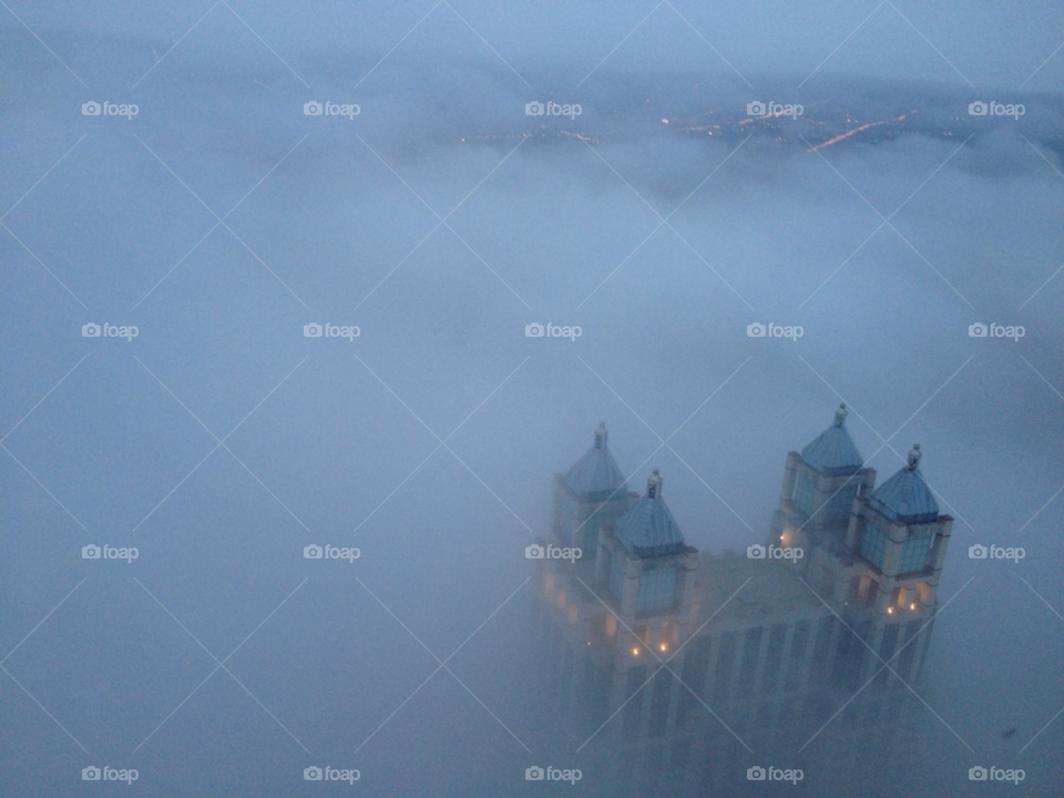 heaven clouds urban skyscraper by proxyuid