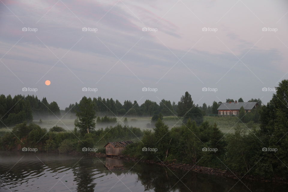 White nights in the Russian outback. 12 minutes before midnight.