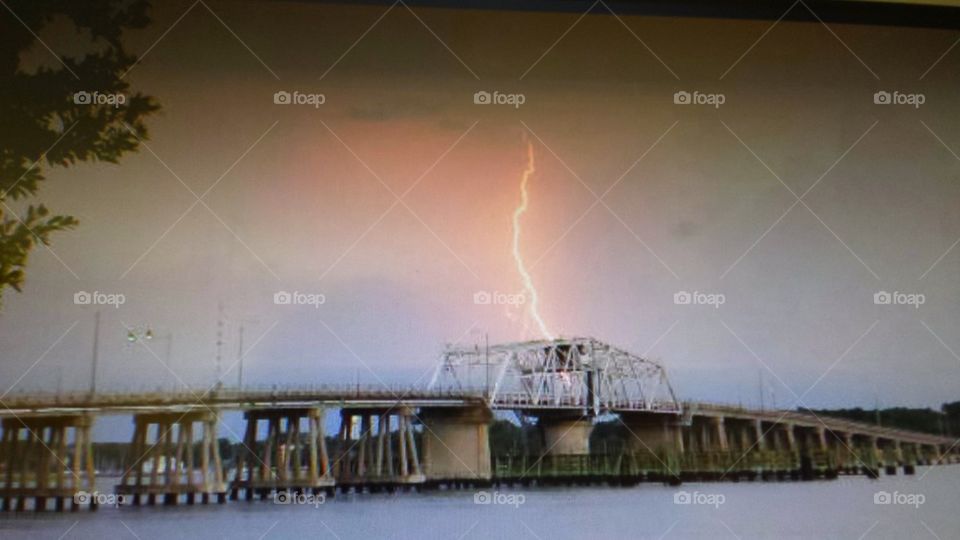 Lightning over Bridge