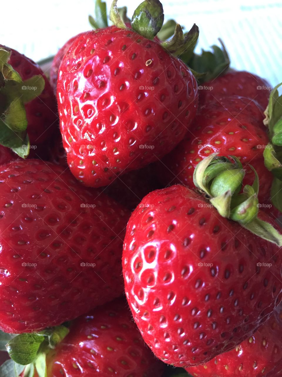 Strawberry pile. Close up of strawberries