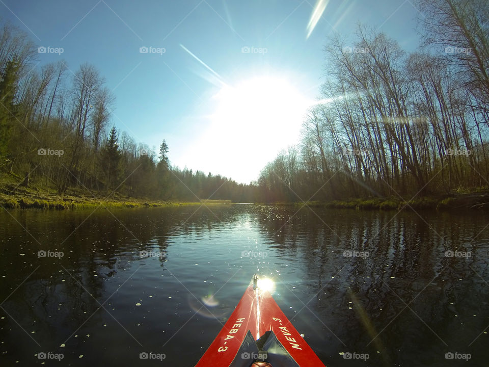 kayaking in the spring
