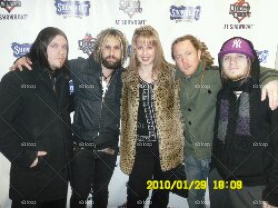 Meeting the rock band Shinedown in 2010. Fantastic group of men. Wonderful show!
