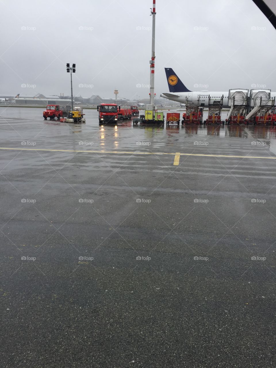 Raining in airport 