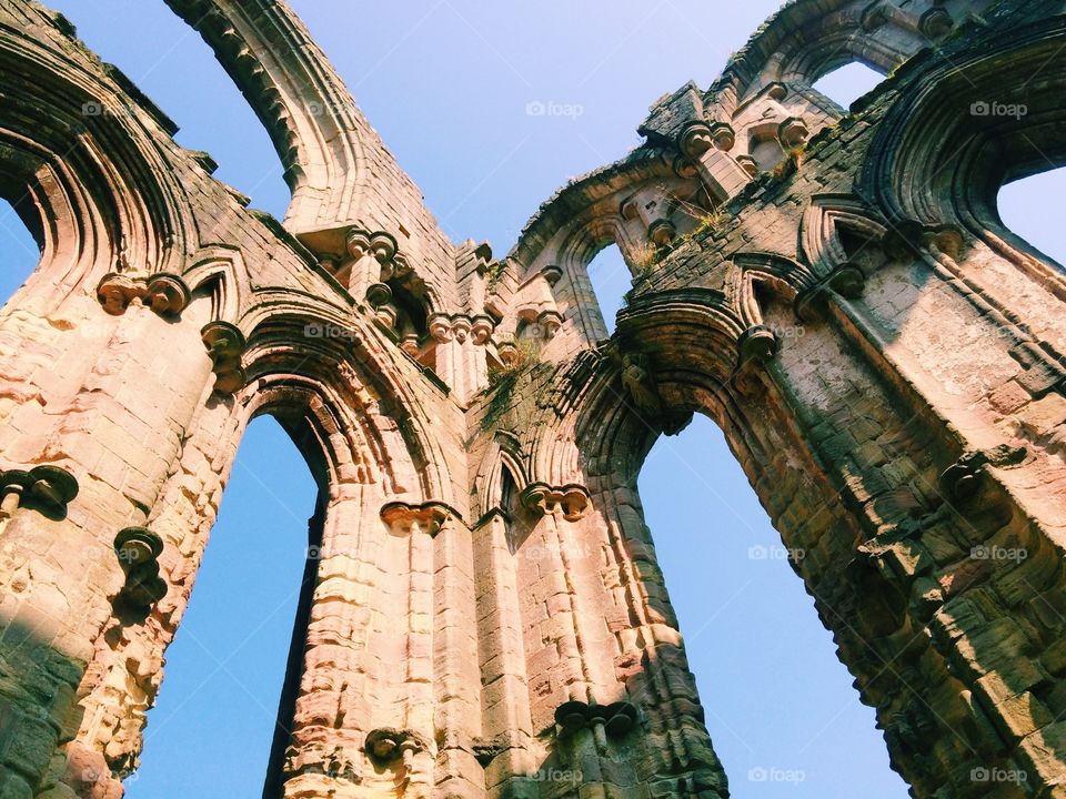 Sunny day looking at architecture in England 