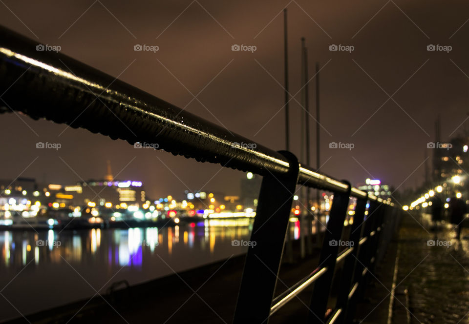 Kiel at night. Night photography