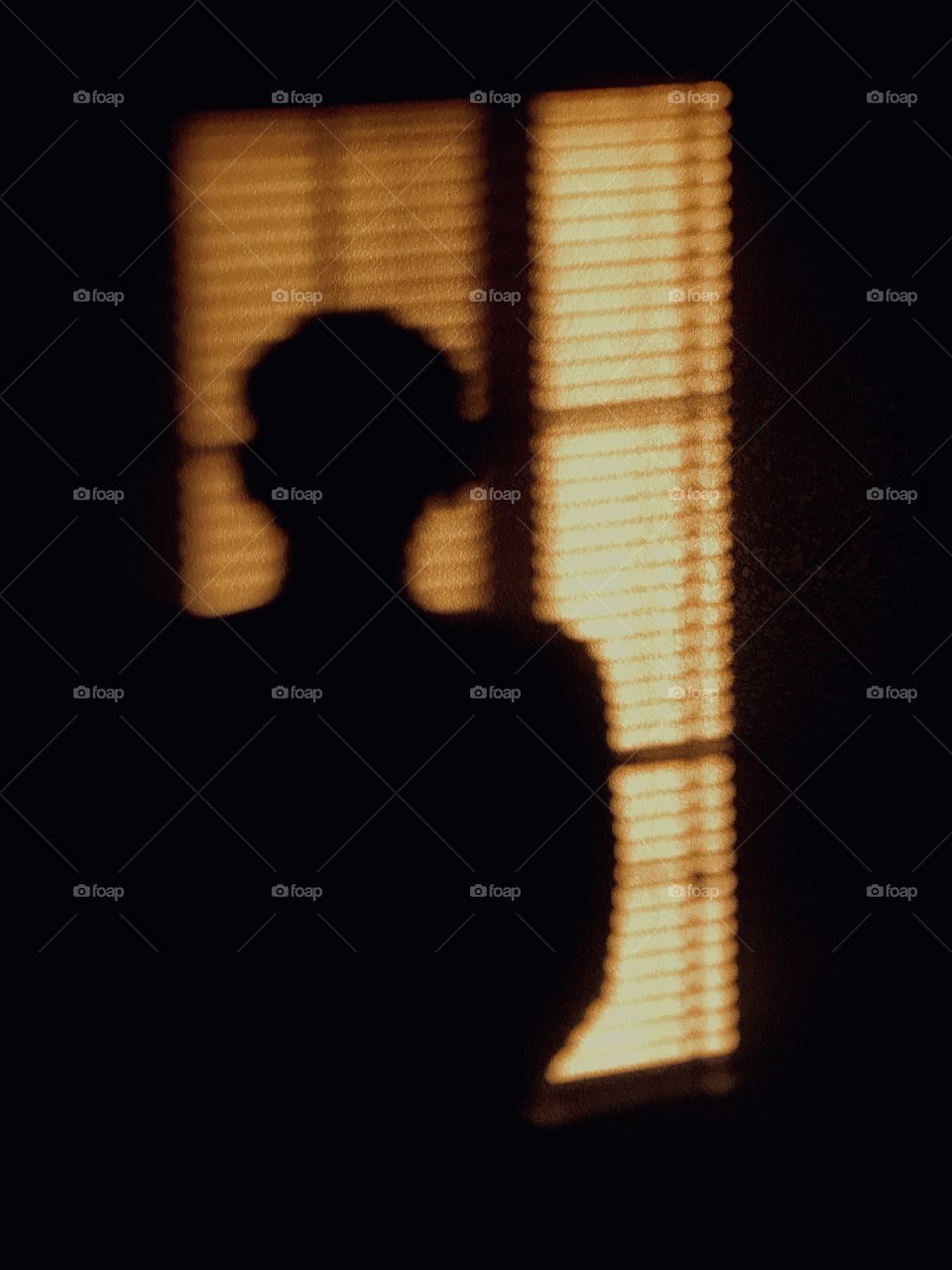 The shadow on the morning of the man I love and the provider of our family is ready to go to work. 