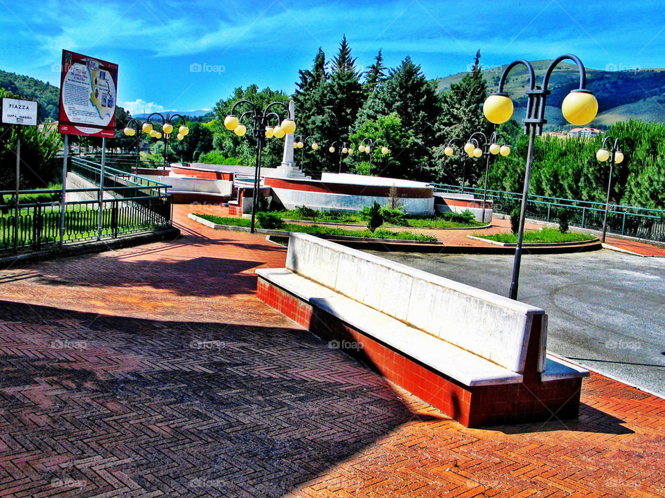 italy polla rest area piazza by Heliography