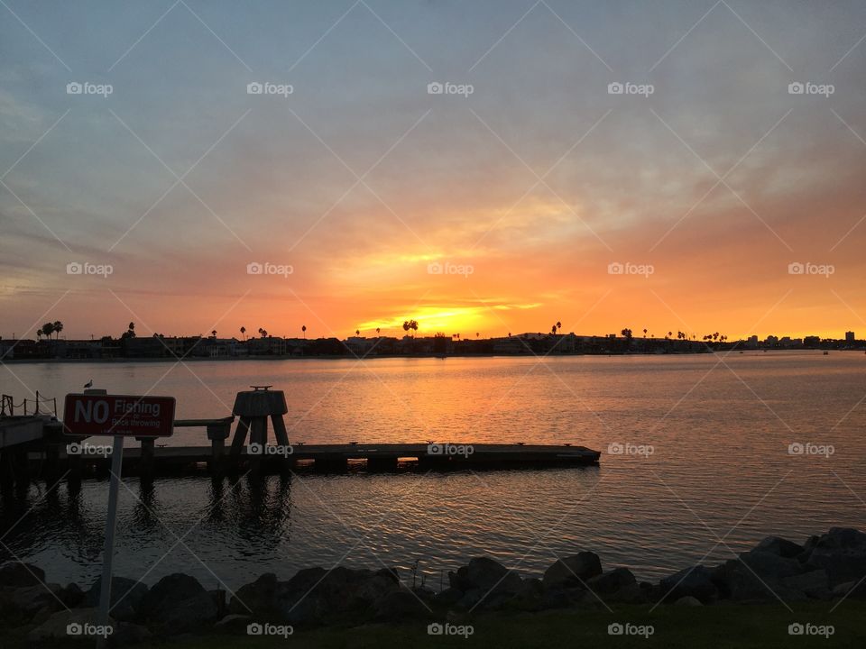 Long Beach-Golden Amber Sunset
