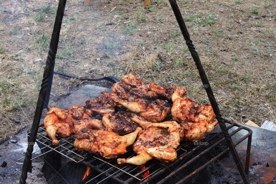 Chicken on the grill 