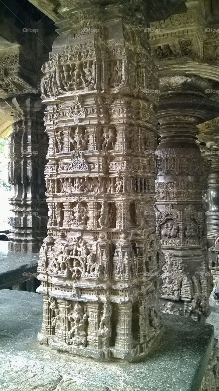 Ancient Indian architecture- carved pillars 