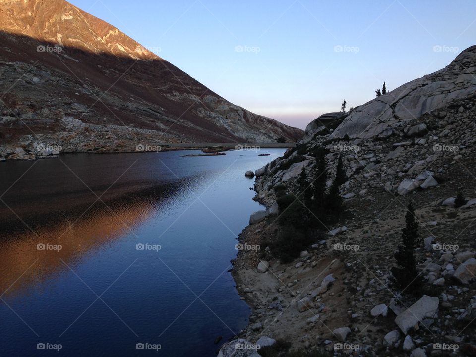 Franklin Lake. First campsite on trek to Mt Whitney