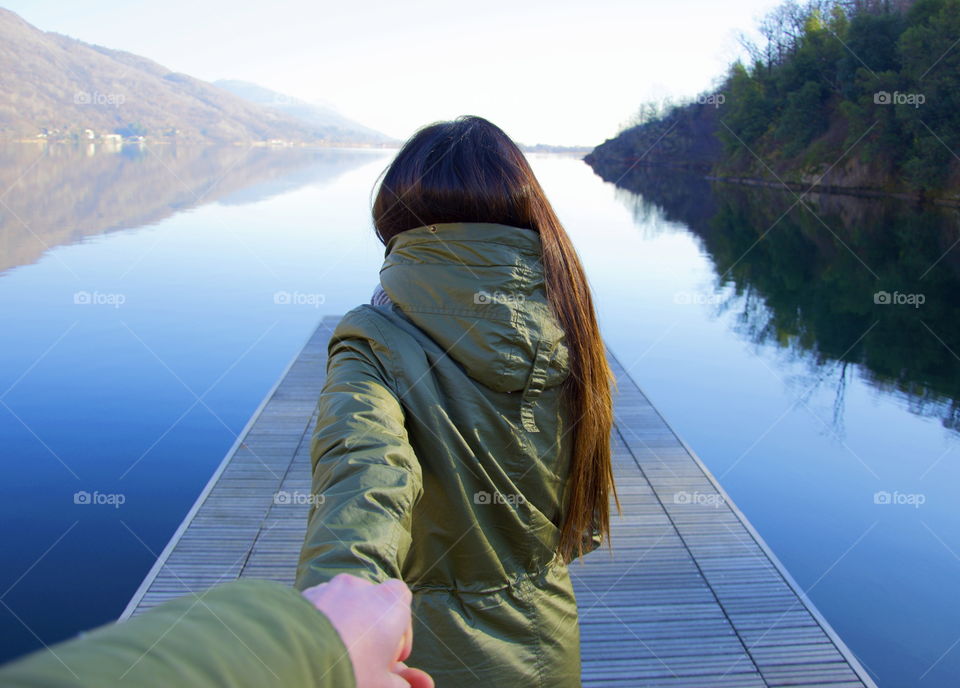 View of couple on pier