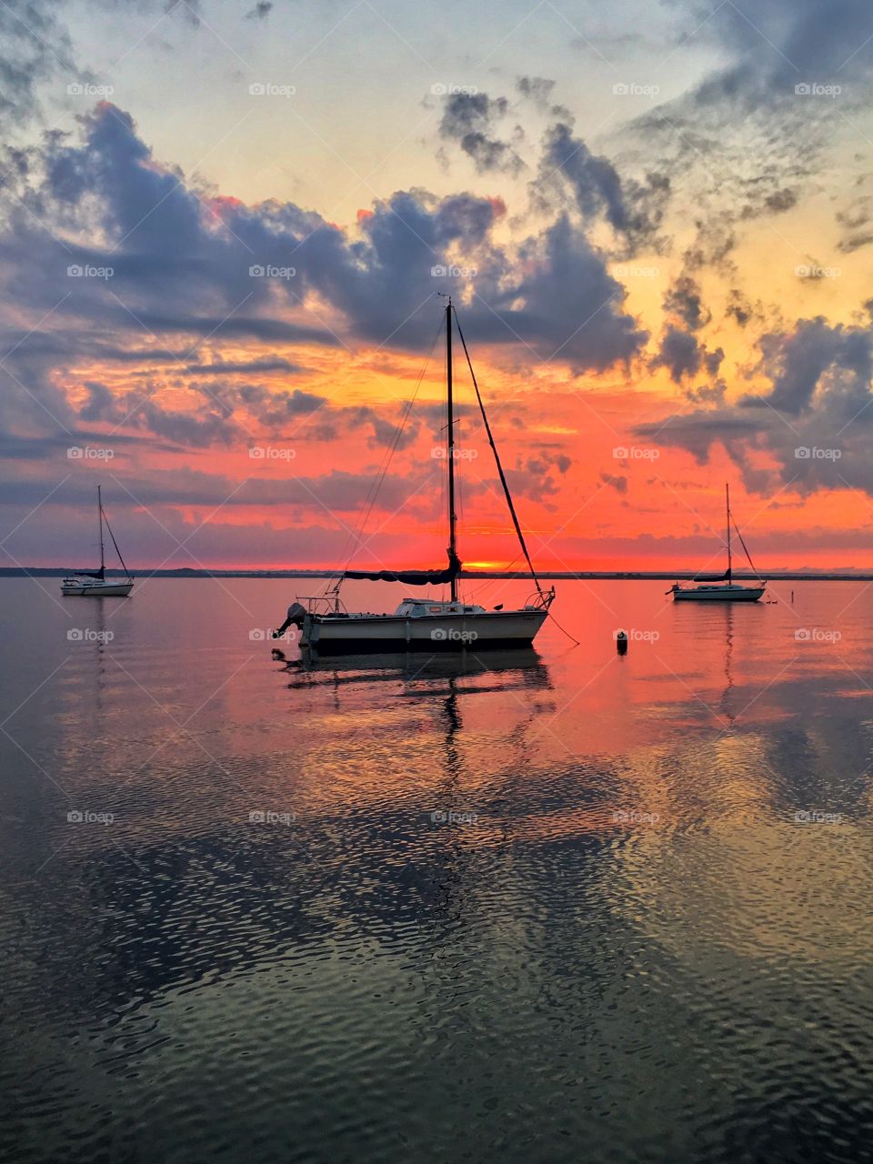 Water, Sunset, Sea, Dawn, Ocean