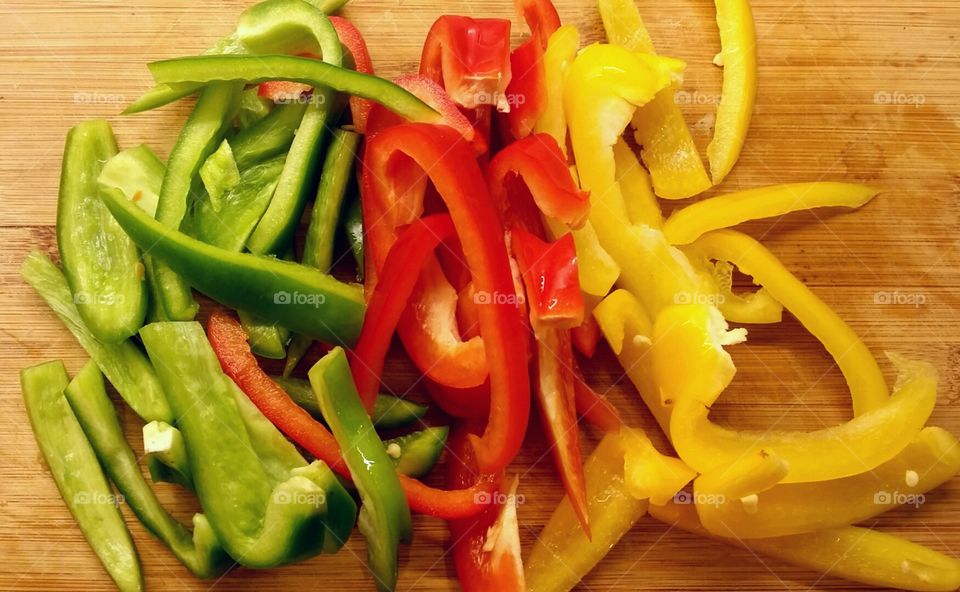 chopped bell peppers