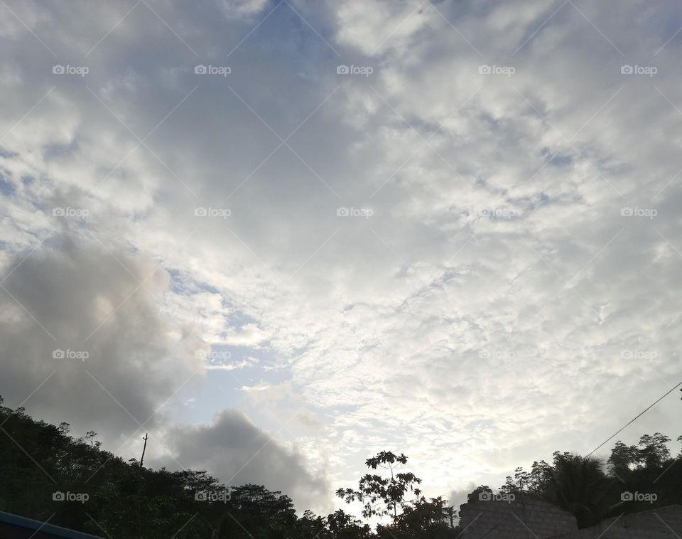 Beautiful sky in the evening during the sunset.