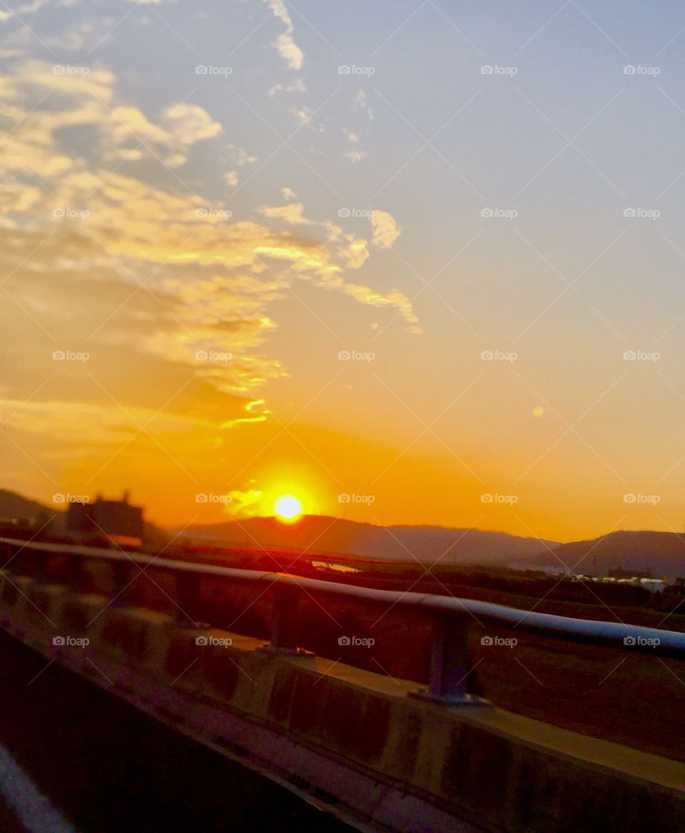 sunset on the way home