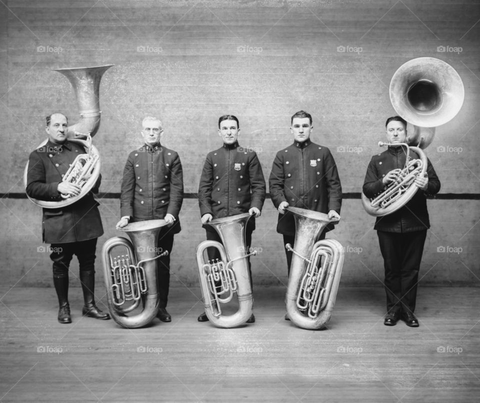 Police tuba players