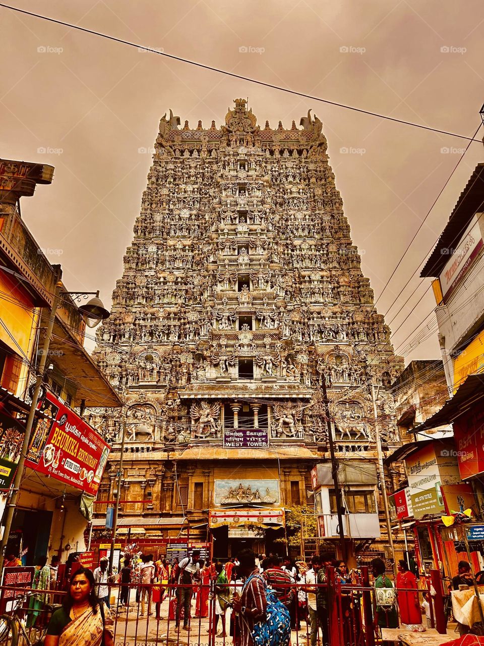 Vintage style photography - Madurai Meenakshi Amman Temple 