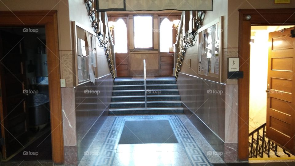 Historic Indiana courthouse interior