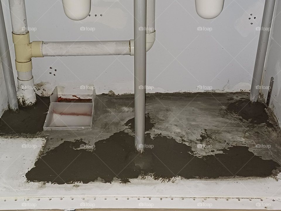 Rotted wooden base replaced with cement - June 2024