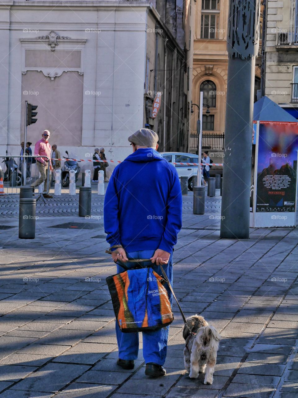 walking in the street
