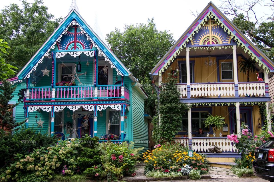 Beautifully painted houses