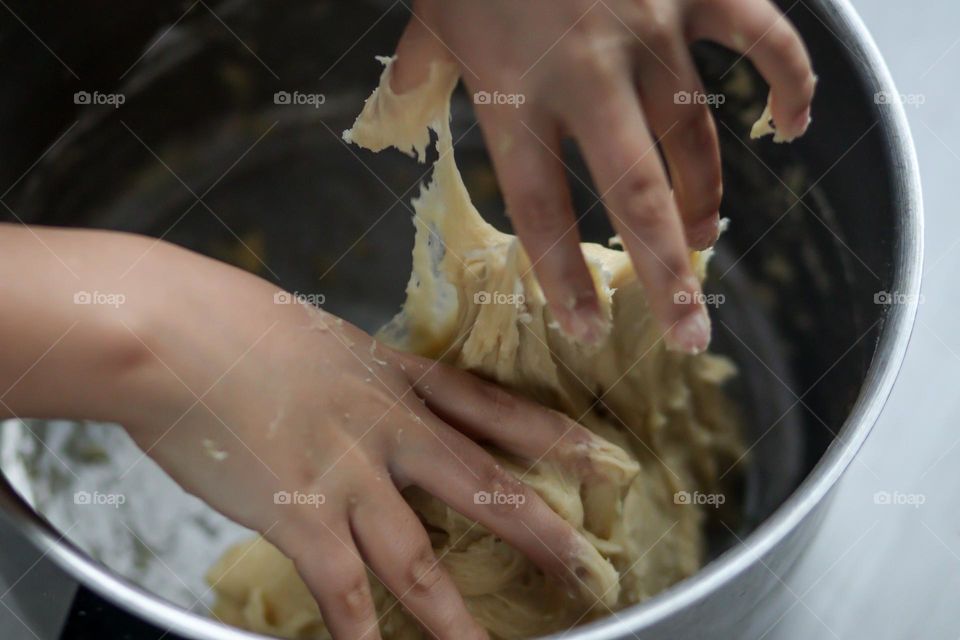 Mixing a bread dough