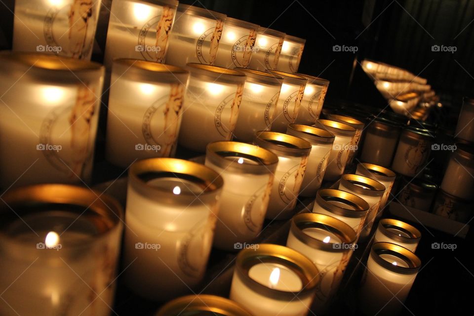 Cathedral candles. 