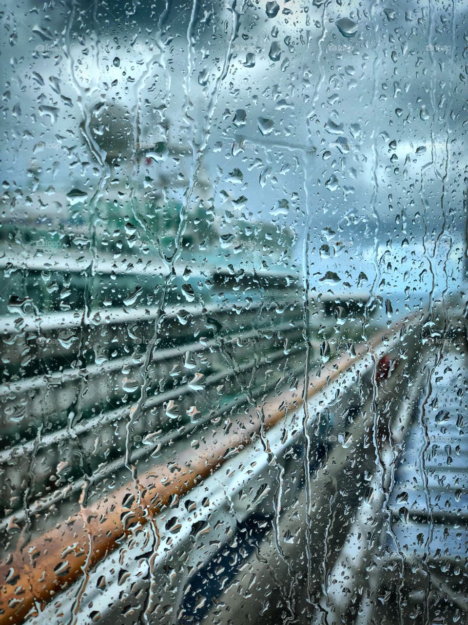 Rain on window