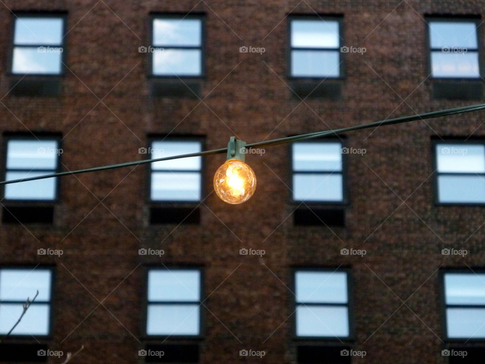 Close-up of hanging bulb
