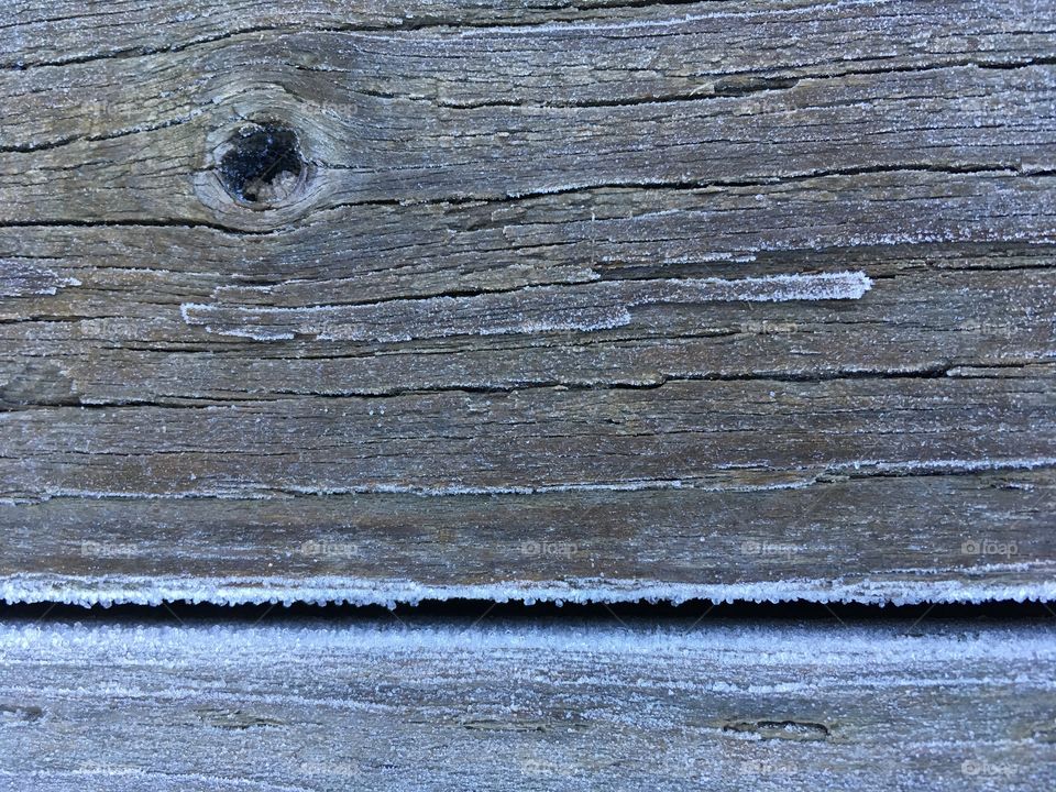 Wood with frost
