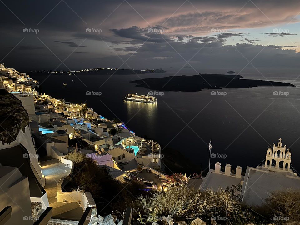 Dusk in Santorini 