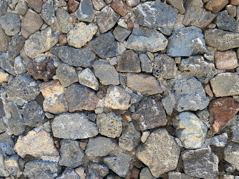 A rough stone wall