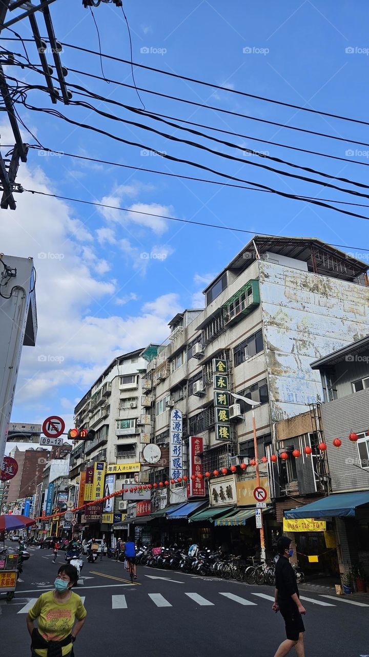 a view of Asia city  Street