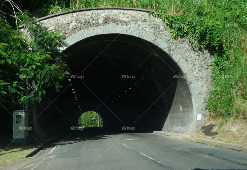 Tunnel vision. Tunnel on St Lucia in Caribbean 