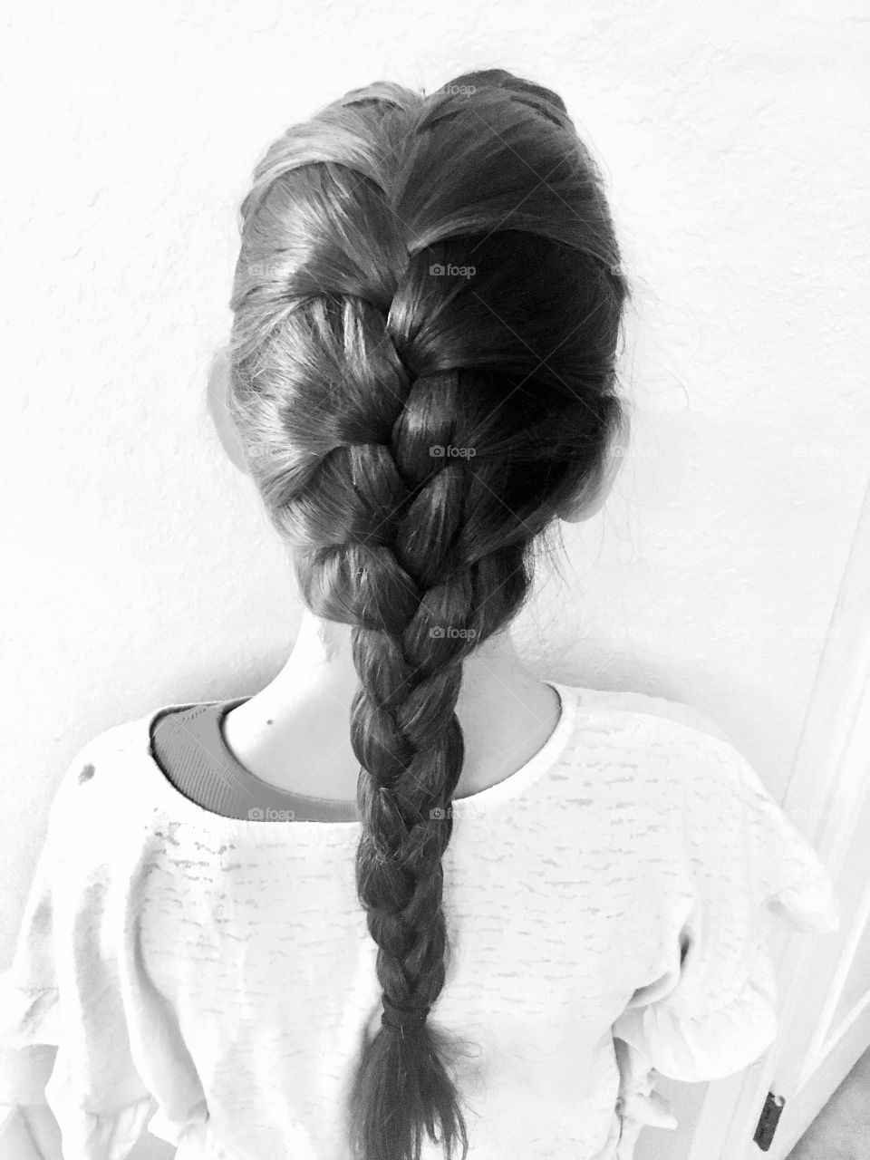  French braided hair 