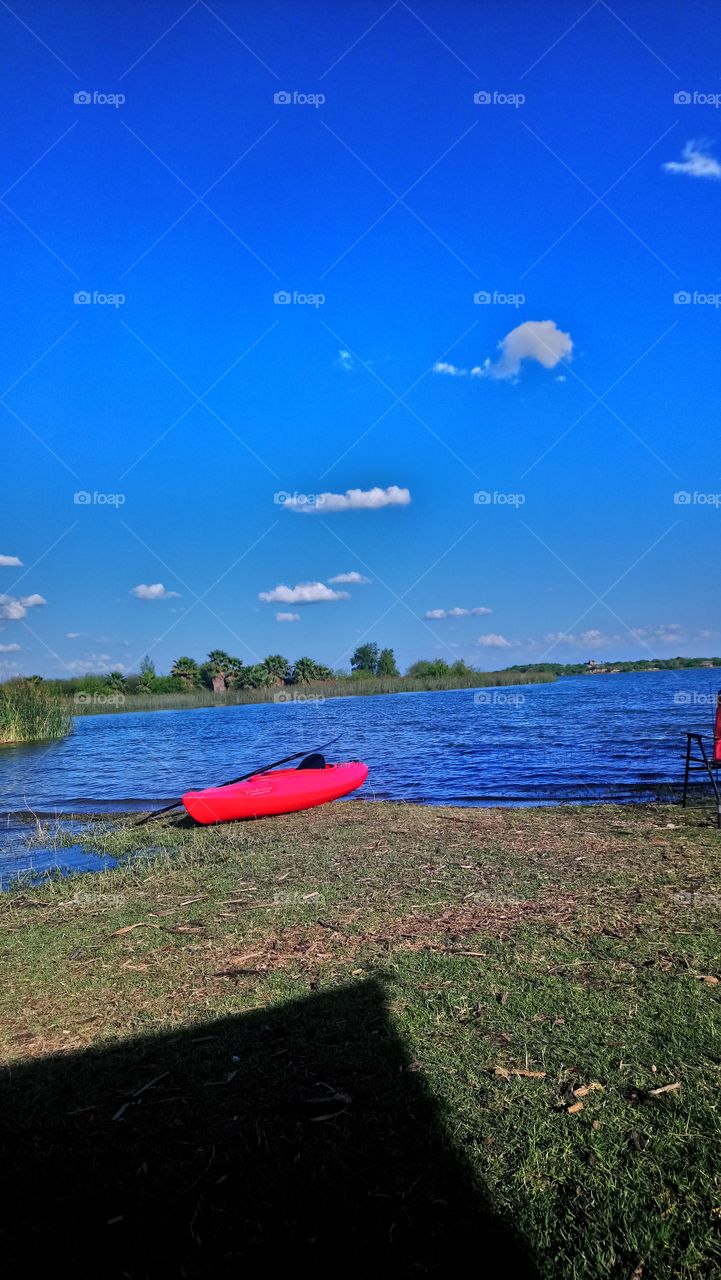 Under the blue skies