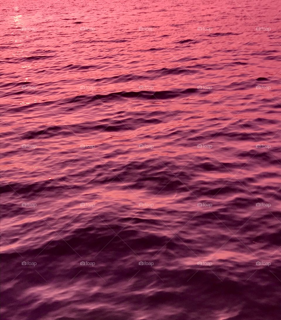 Reflection of the sunset over Hamlin Lake—taken in Ludington, Michigan 