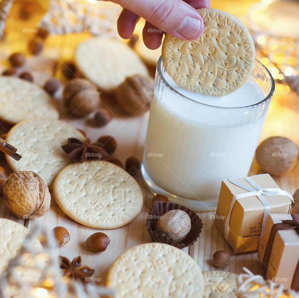 Person holding biscuit