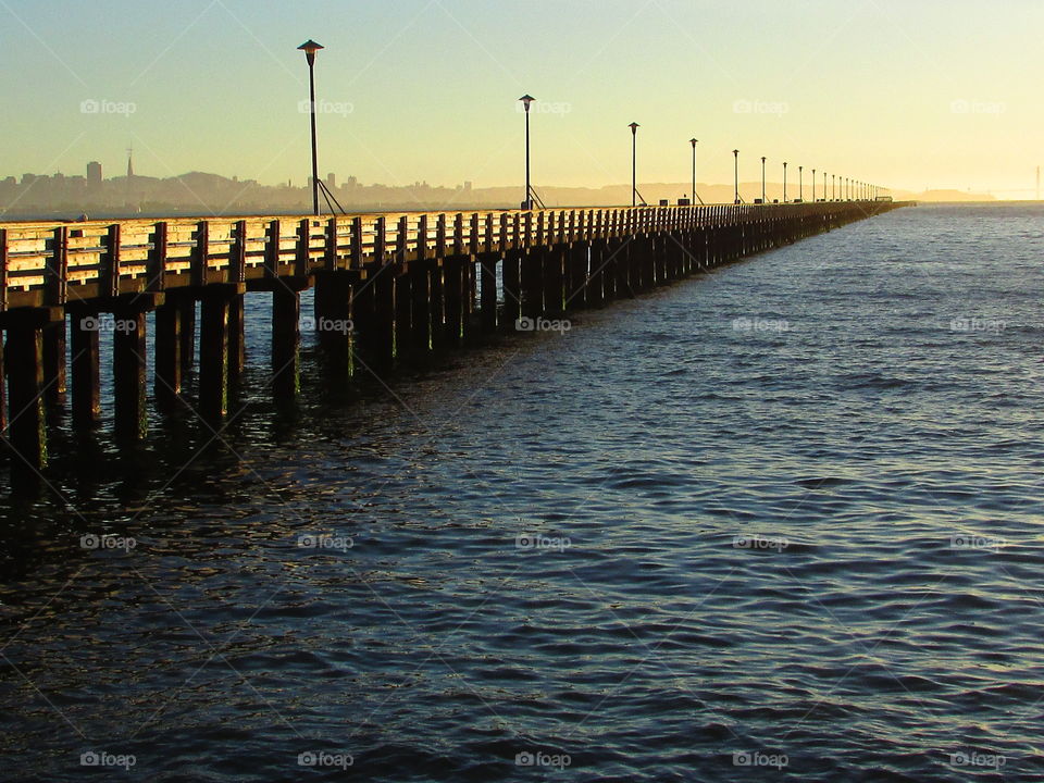 Water, Pier, Sea, Sunset, Ocean