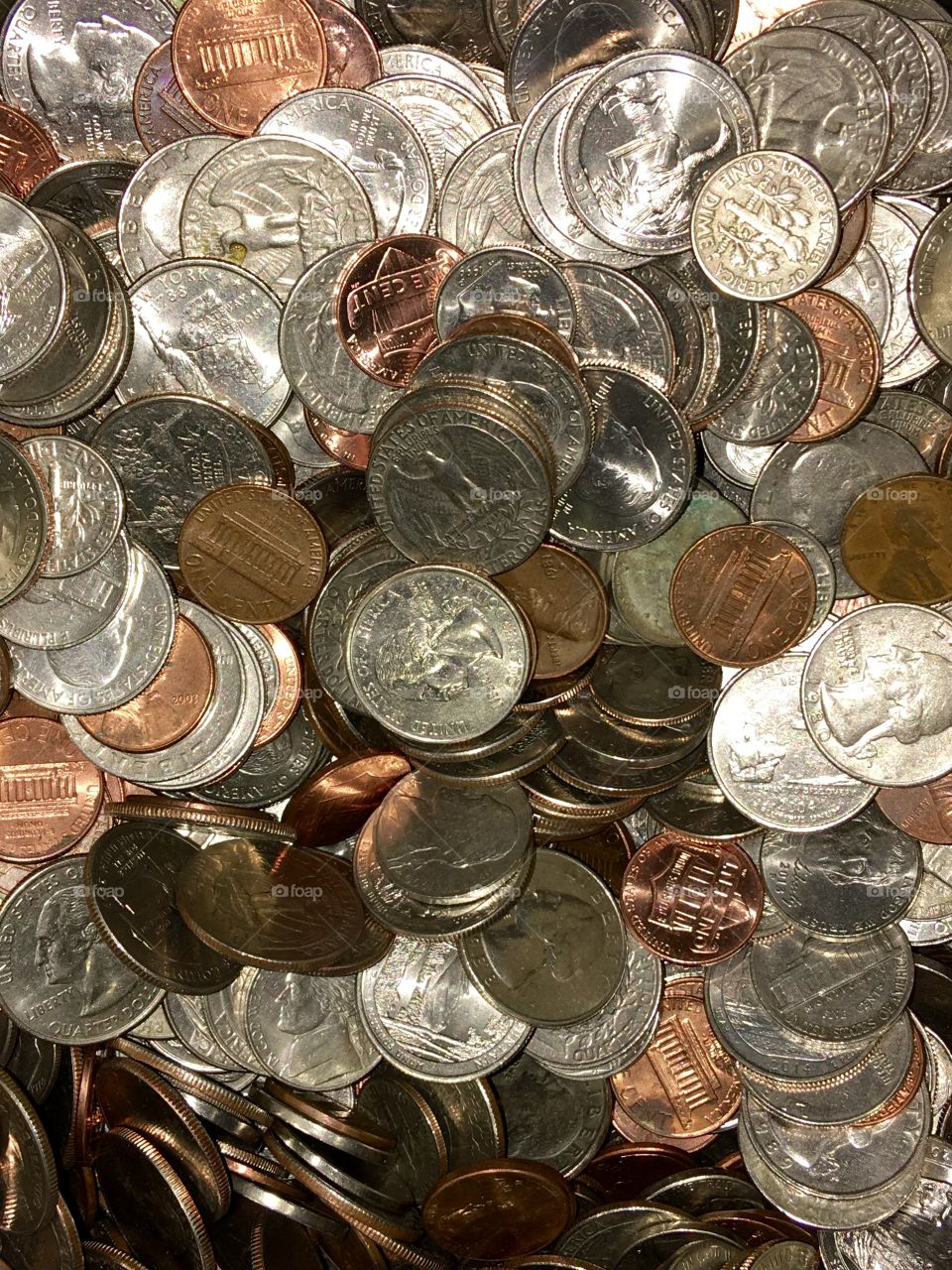 Coins of all kinds & colors, U.S. Currency!