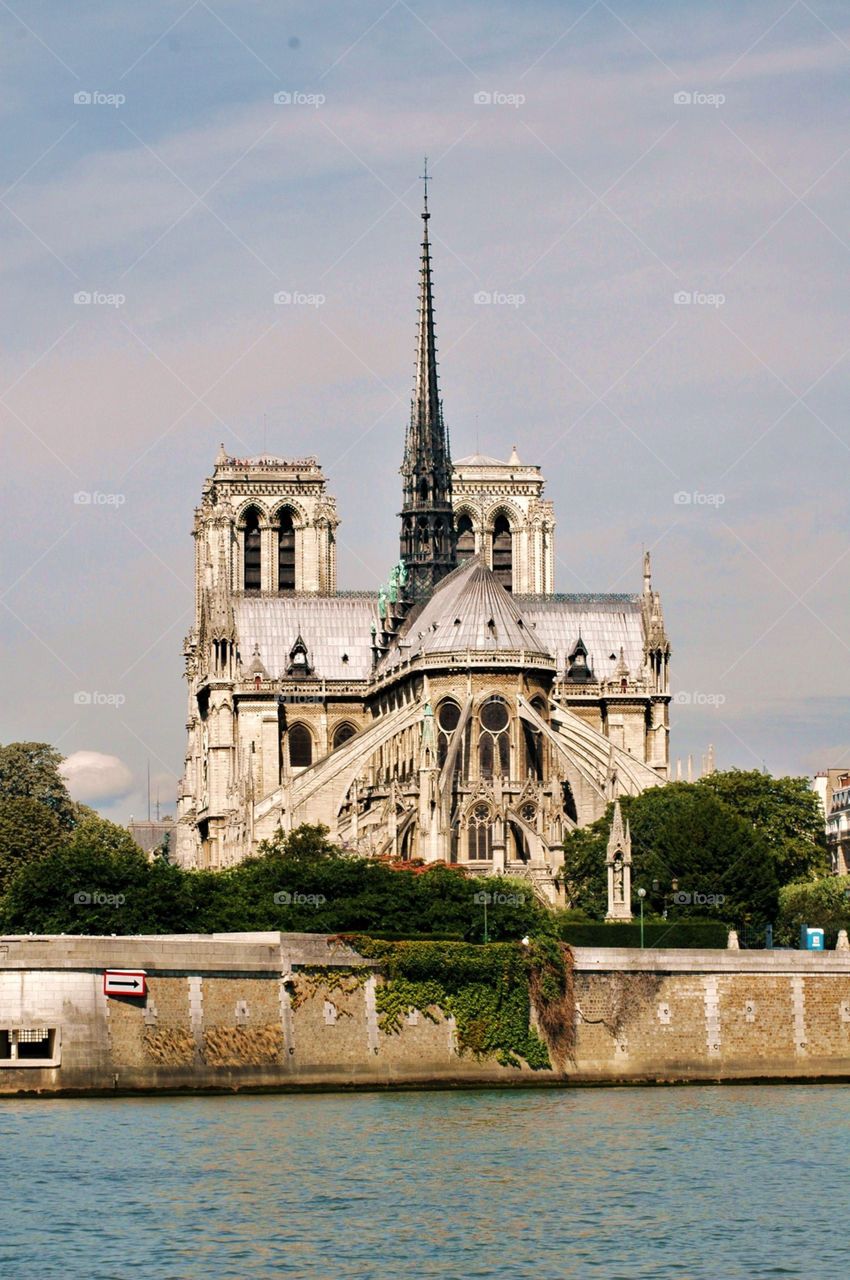 Norte Dame from a Boat