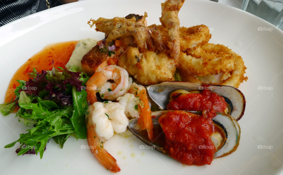 food restaurant fish salad by paullj