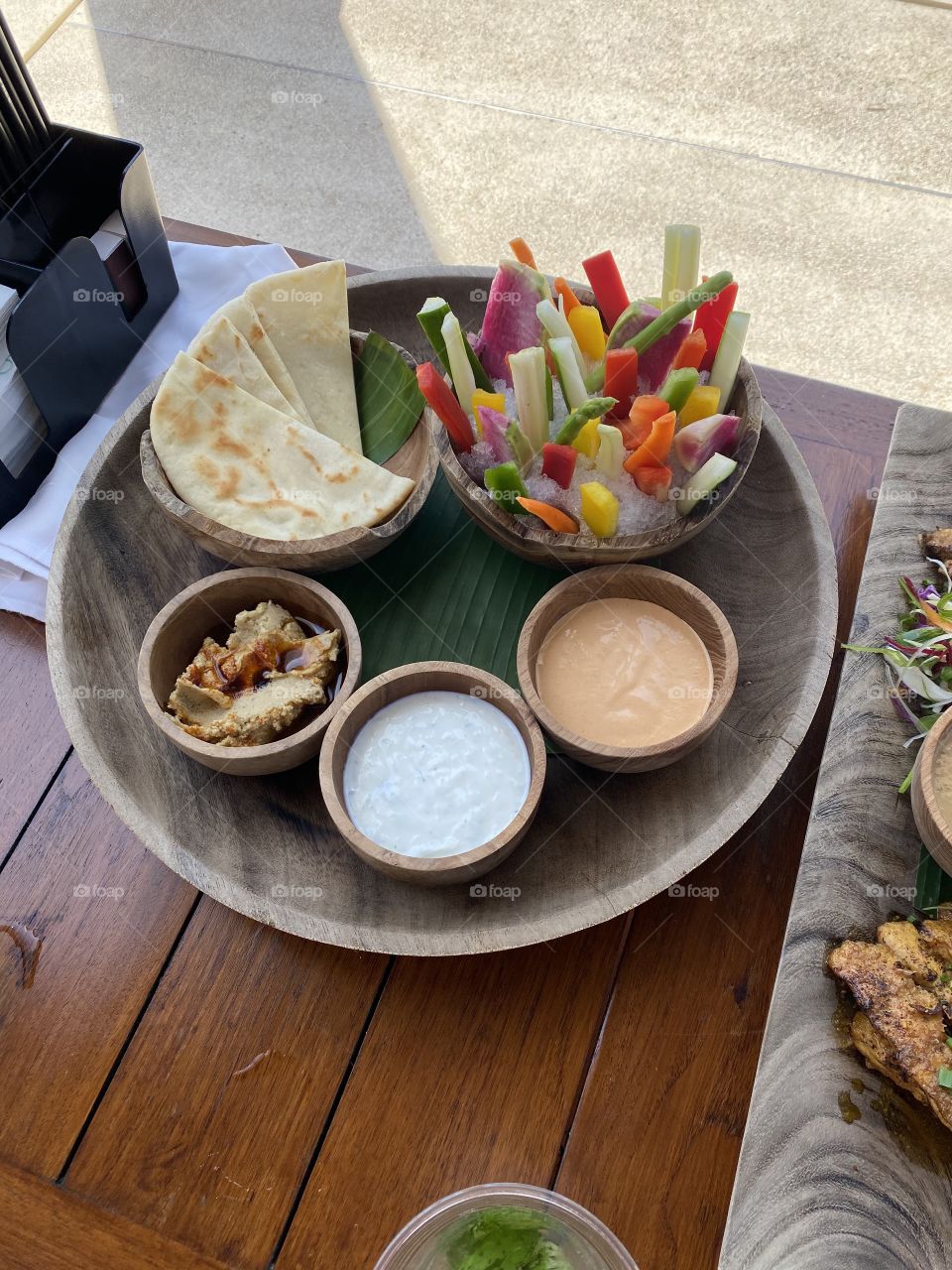 Veggies with dips