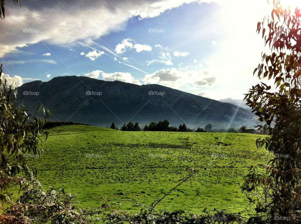sky green nature mountain by jaimegr